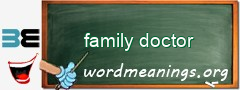 WordMeaning blackboard for family doctor